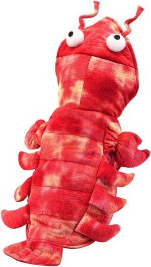 Mogoko Dog Cat Lobster Costume, Pet Halloween Cosplay Dress, Puppy Red Hoodie Warm Outfits Clothes(L Size)