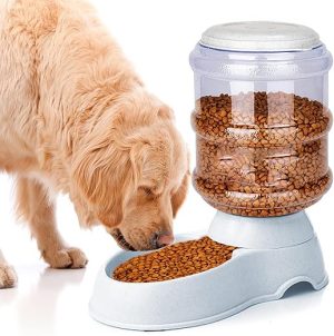 Automatic Dog Feeders, Dog Feeder Dispenser for Large Dogs, 3 Gallon Gravity Automatic Dog Cat Feeder Station, Dry Food Storage Container Bowl for Adult Dogs